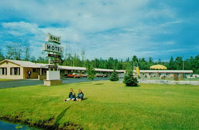 Kings Motel (Kings Inn, Kings Motel) - Old Postcard